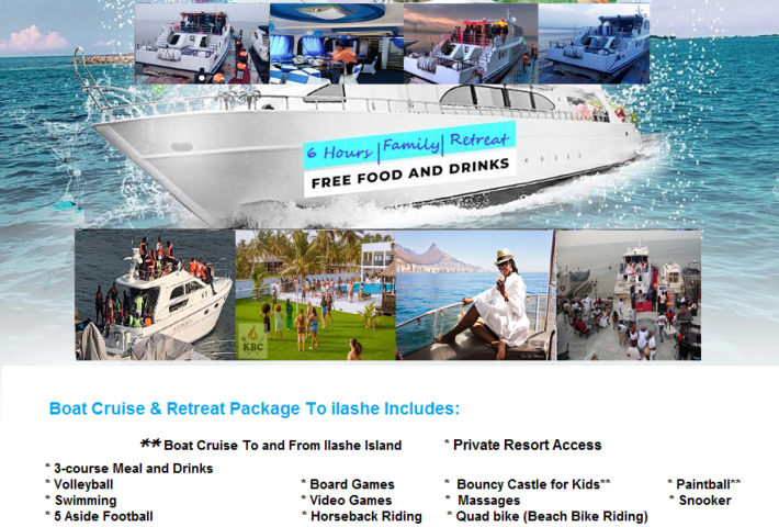 “TURN-UP” Christmas Boat Cruise & Retreat to ilashe Beach, Ikoyi – 2022/’23